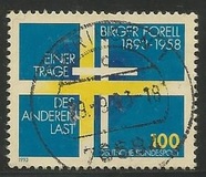 [The 100th Anniversary of the Birth of Birger Forell, Swedish Theologian, type BDJ]