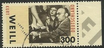 [The 100th Anniversary of the Birth of Kurt Weill, 1900-1950, type BTA]