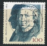 [The 250th Anniversary of the Birth of Matthias Claudius, Poet, type AUU]