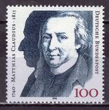 [The 250th Anniversary of the Birth of Matthias Claudius, Poet, type AUU]