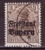 [German Empire Postage Stamps Overprinted "Freistaat Bayern", type O1]