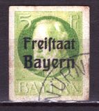 [King Ludwig III Overprinted "Freistaat Bayern", type P1]