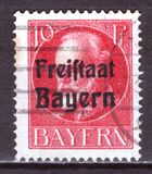 [King Ludwig III Overprinted "Freistaat Bayern", type P3]