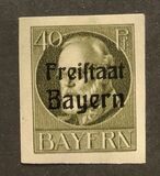 [King Ludwig III Overprinted "Freistaat Bayern", type P8]