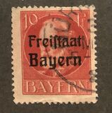 [King Ludwig III Overprinted "Freistaat Bayern", type P3]