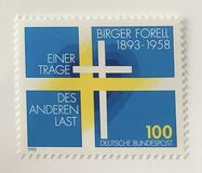 [The 100th Anniversary of the Birth of Birger Forell, Swedish Theologian, type BDJ]