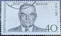 [The 100th Anniversary of the Birth of Hans Böckler, Trade Union Leader, type WY]