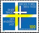 [The 100th Anniversary of the Birth of Birger Forell, Swedish Theologian, type BDJ]