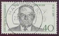 [The 100th Anniversary of the Birth of Hans Böckler, Trade Union Leader, type WY]