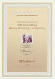 [The 250th Anniversary of the Birth of Georg Christoph Lichtenberg, type BAK]