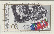 [The 150th Anniversary of the First Stamp, type AVA]