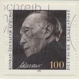 [The 25th Anniversary of the Death of Dr.Konrad Adenauer, Federal Chancellor, type AZV]