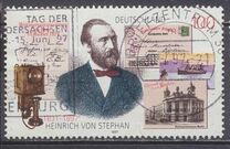 [The 100th Anniversary of Heinrich von Stephan, Postmaster, tip BLV]