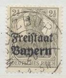 [German Empire Postage Stamps Overprinted "Freistaat Bayern", type O]