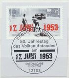 [The 50th Anniversary of the DDR-Uprising, tip CCA]