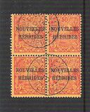 [French Postage Stamps Overprinted "NOUVELLES - HEBRIDES - CONDOMINIUM", type C3]