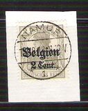 [German Empire Postage Stamps Surcharged "F and Cent" & Overprinted "Belgien", type B]