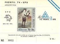 ["Prenfil 74" Philatelic Press Exhibition, Buenos Aires, Scrivi AGM]