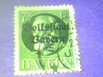 [Overprinted "Volksstaat Bayern", type N2]