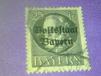 [Overprinted "Volksstaat Bayern", type N6]