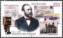 [The 100th Anniversary of Heinrich von Stephan, Postmaster, tip BLV]