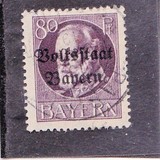 [Overprinted "Volksstaat Bayern", type N13]