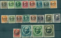 [Overprinted "Volksstaat Bayern", type N]