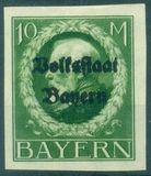 [Overprinted "Volksstaat Bayern", type N18]