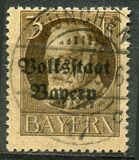 [Overprinted "Volksstaat Bayern", type N]