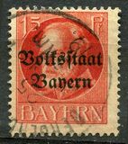 [Overprinted "Volksstaat Bayern", type N4]