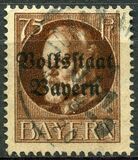 [Overprinted "Volksstaat Bayern", type N12]