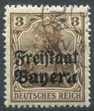 [German Empire Postage Stamps Overprinted "Freistaat Bayern", type O1]