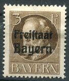 [King Ludwig III Overprinted "Freistaat Bayern", type P]