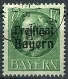 [King Ludwig III Overprinted "Freistaat Bayern", type P1]