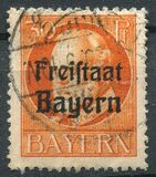 [King Ludwig III Overprinted "Freistaat Bayern", type P7]