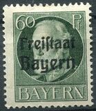 [King Ludwig III Overprinted "Freistaat Bayern", type P10]