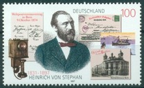 [The 100th Anniversary of Heinrich von Stephan, Postmaster, tip BLV]