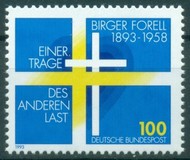 [The 100th Anniversary of the Birth of Birger Forell, Swedish Theologian, type BDJ]