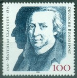 [The 250th Anniversary of the Birth of Matthias Claudius, Poet, type AUU]