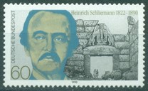 [The 100th Anniversary of the Death of Heinrich Schiliemann, Archaeologist, type AVB]