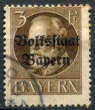 [Overprinted "Volksstaat Bayern", type N]