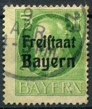 [King Ludwig III Overprinted "Freistaat Bayern", type P1]