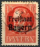 [King Ludwig III Overprinted "Freistaat Bayern", type P4]