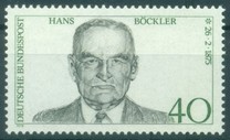 [The 100th Anniversary of the Birth of Hans Böckler, Trade Union Leader, type WY]