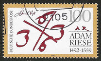 [The 500th Anniversary of the Birth of Adam Riese, Mathematician, type BAG]