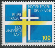 [The 100th Anniversary of the Birth of Birger Forell, Swedish Theologian, type BDJ]