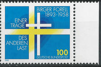 [The 100th Anniversary of the Birth of Birger Forell, Swedish Theologian, type BDJ]