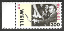 [The 100th Anniversary of the Birth of Kurt Weill, 1900-1950, type BTA]