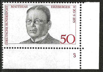 [The 100th Anniversary of the Birth of Matthias Erzberger, Polititian, type YF]