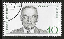 [The 100th Anniversary of the Birth of Hans Böckler, Trade Union Leader, type WY]